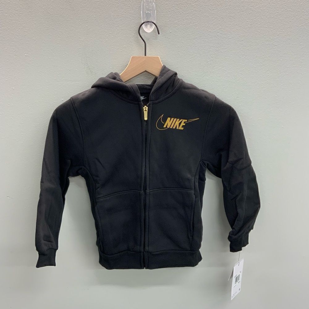 Nike Girls Shine Full-Zip and Leggings 2 Piece Set Black Size Large 6-7Y